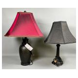 Table Lamps with Contrasting Shades