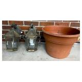 Outdoor Wall Lanterns With Plastic Planter