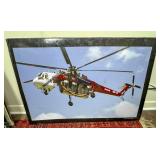 Large Helicopter Print on Mounted Board