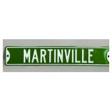 Green Martinville Street Sign