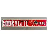 Metal Corvette Blvd Street Sign