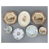 Ceramic Plates and Bowls, 7 Pieces
