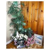 Faux Plants and Wall Decor Set