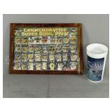 Set of Super Bowl Pins with Hardee's Cup