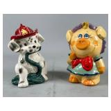 Ceramic Dog and Pig Figurines
