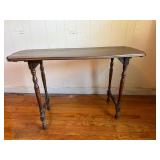 Wood Console Table with Turned Legs