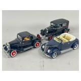 Three Classic Diecast Car Models