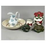 Ceramic Kitchenware and Frog Decor