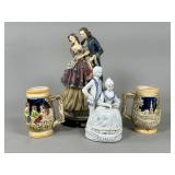 Porcelain Figurines and Ceramic Beer Steins
