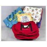 Tote Bags and Red Zippered Bags