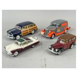 Four Diecast Classic Model Cars