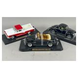 Three Classic Diecast Models with Display Bases