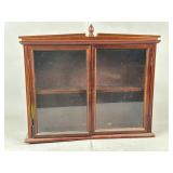 Wooden Wall Cabinet with Glass Doors