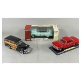 Three 1:18 Scale Die-Cast Model Cars