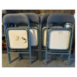 Folding Table & Four Padded Folding Chairs