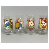 Vintage Smurf and Alvin & Chipmunks Glasses
