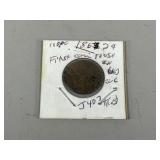 1863 Two-Cent Coin in Holder