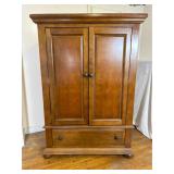 Wooden Armoire With Storage Drawers
