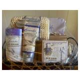 Lavender-Themed Bath Gift Set in Basket