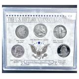 U.S. Historic Coins Quarter Set Display