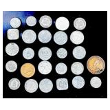 World Coins Lot, 25 Pieces
