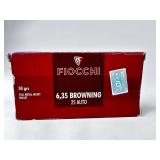 Fiocchi 6.35 Browning 25 Auto FMJ 50gr