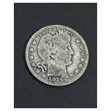 1916 Barber Half Dollar Silver Coin