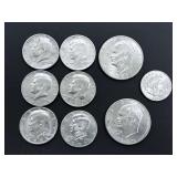 US Kennedy Half Dollars and Eisenhow