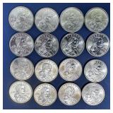 16 Sacagawea US Dollar Coins