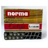 Norma 6.5 Carcano Soft Point Cartridges Box