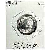 1955 Roosevelt Silver Dime