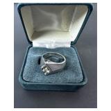 Men's 18K HGE Diamond Style Ring