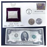 U.S. $2 Bill, Commemorative Cover, and $1/25ï¿½