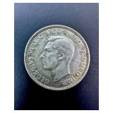 1944 Australia Florin Silver Coin
