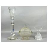 Pressed Glass Decorative Tableware Trio