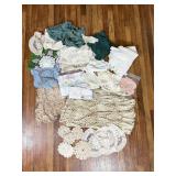 Crocheted Doilies and Linens Lot