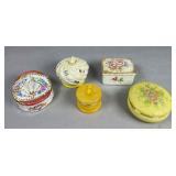 Porcelain and Ceramic Trinket Box Lot