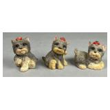 Homco Porcelain Yorkshire Terrier Figurines