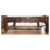 Carved Wood Coffee Table Base Frame