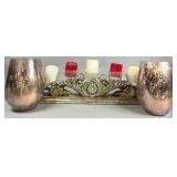 Decorative Candleholder Set with Votive Cups