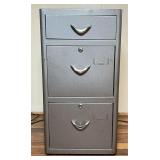 Three-Drawer Metal Filing Cabinet