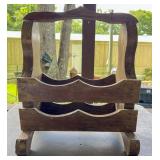 Wooden Magazine or Newspaper Rack