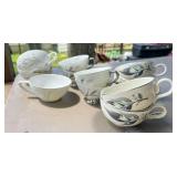 Fine China Tea Cups, Platinum Trim