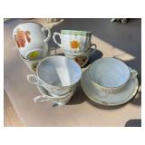 Porcelain Teacups and Saucers