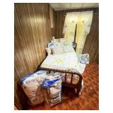 Twin Bed With Bedding and Decorative Pillows