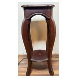 Wood Plant Stand With Lower Shelf