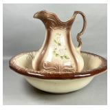R S Prussia Ceramic Pitcher and Basin Set
