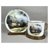 Thomas Kinkade Moonlight Cottage Cup and Sau