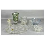 Glassware and Mosaic Goblet Lot
