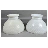 White Hobnail Glass Lamp Shades